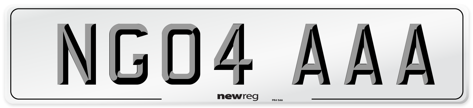 NG04 AAA Number Plate from New Reg